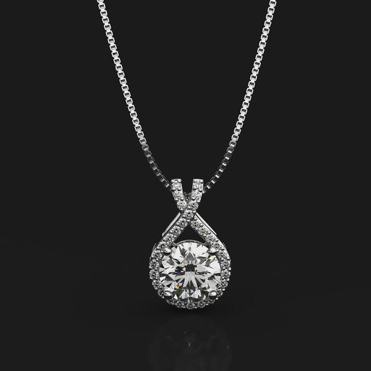 1 Carat Moissanite Pendant